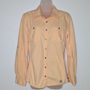 Carhartt  Light Orange Button Down Shirt Women's M‎